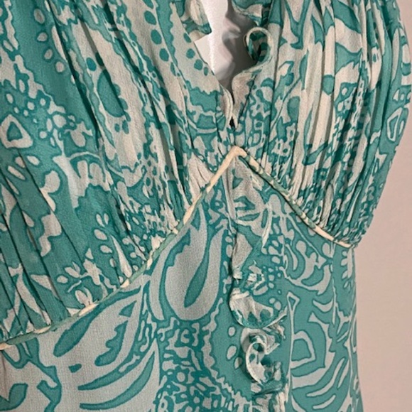 NWOT Bagley Mischka Silk Halter Dress Size 8 - Picture 4 of 13